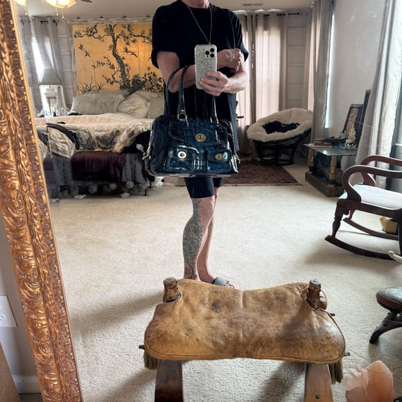 Coach RARE VINTAGE Blue Croc Embossed Legacy Leather Satchel - Picture 9 of 16